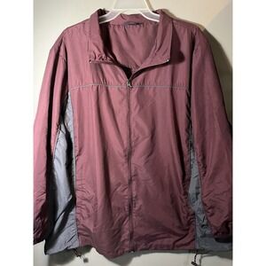 Men's 4XL Zip Up Maroon King Size Windbreaker